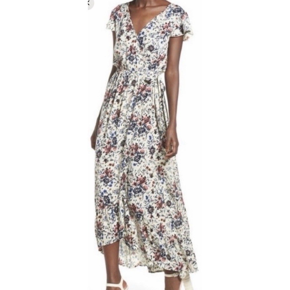B.O.G Collective Faux Wrap Dress Floral Romantic Boho Garden Party| X-Small